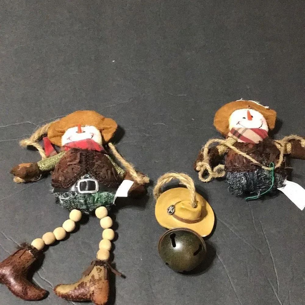 Set of 3 Wild West Christmas ornaments